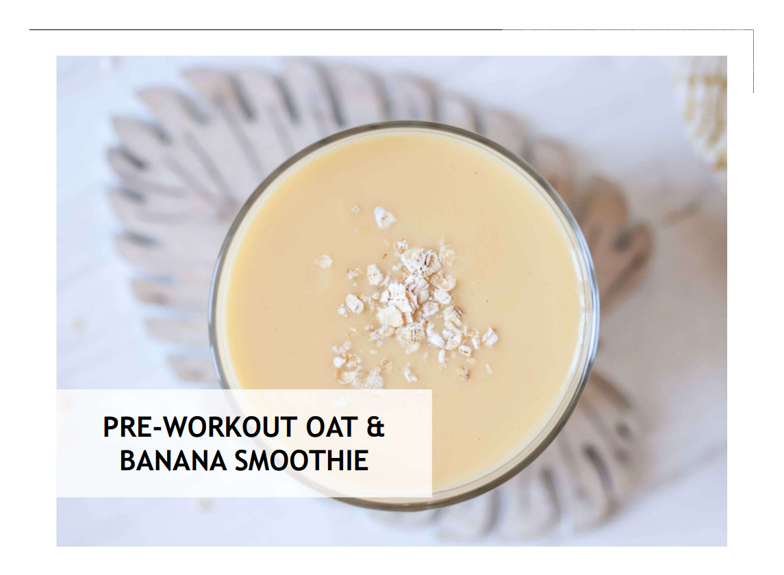 Pre-workout oat and banana smoothie