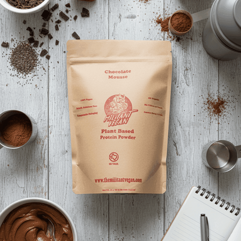 Militant Vegan Protien Powder -Chocolate Mousse-3