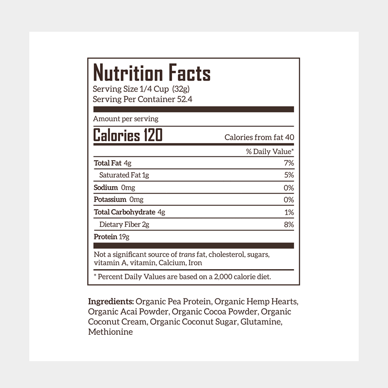 Militant Vegan Protien Powder - Chocolate Acai -2