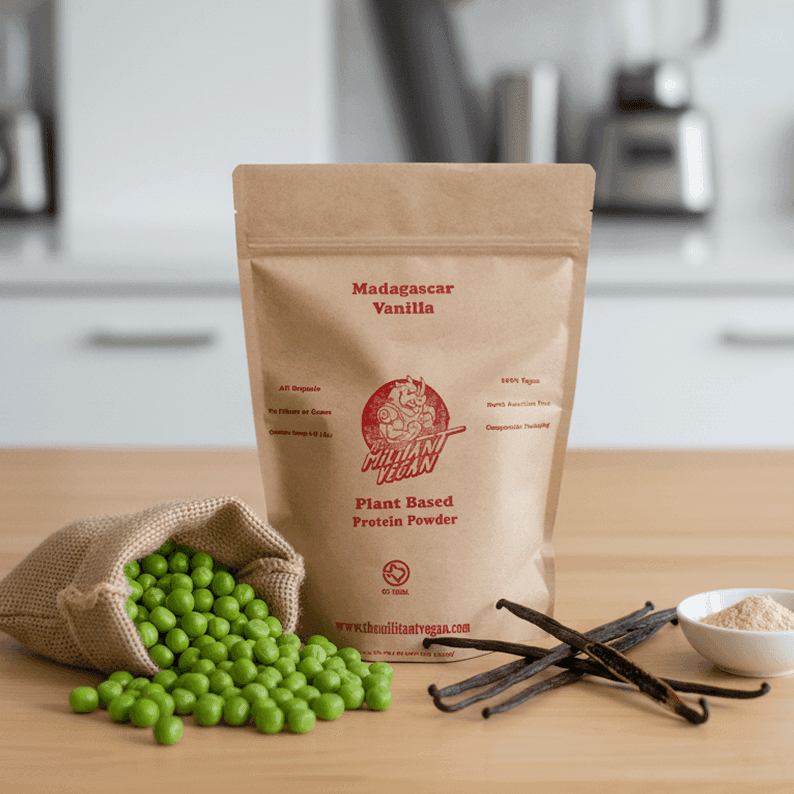 Militant Vegan Protien Powder - Madagascar Vanilla-3