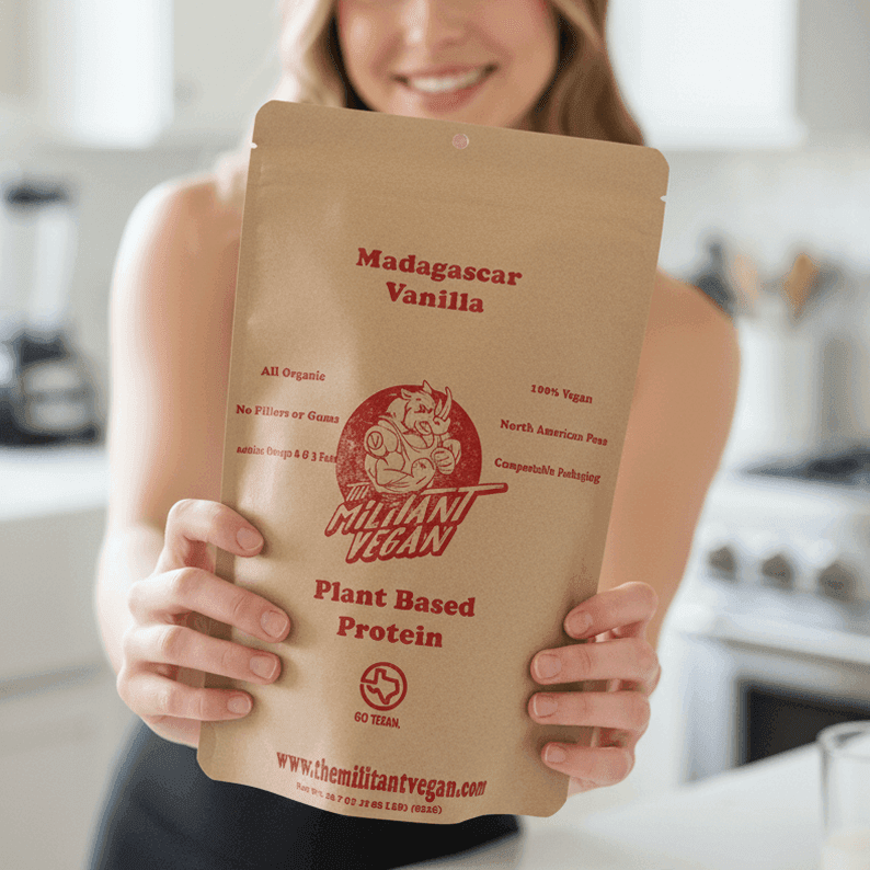 Militant Vegan Protien Powder - Madagascar Vanilla-5
