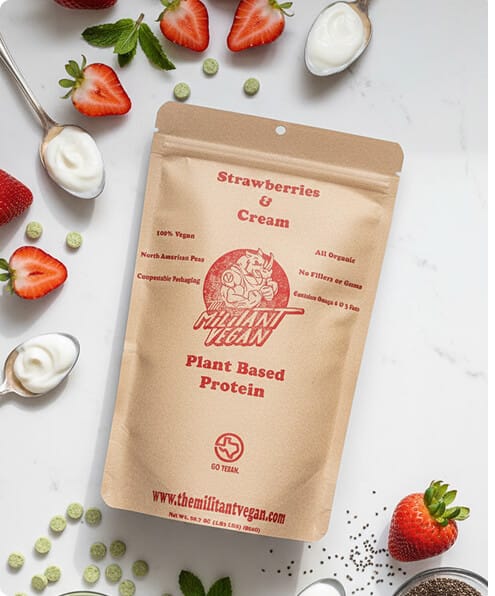 The Militant Vegan Protein Powder - Strawberries & Cream